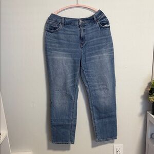 Old Navy Medium Blue Straight-Leg Jeans